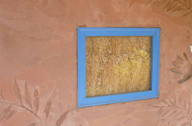 truth window in straw bale construction